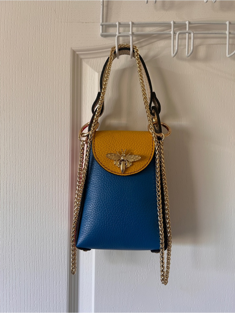 ITALIAN GENUINE LEATHER MINI BEE BAG